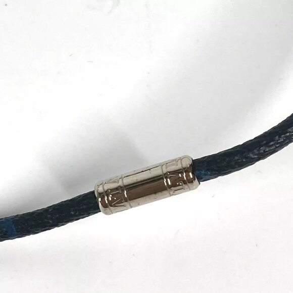LOUIS VUITTON MP1714 MonogramEclipse Necklace Accessories Double Bracelet Choker - Picture 4 of 10